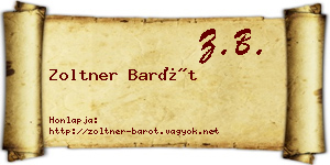 Zoltner Barót névjegykártya